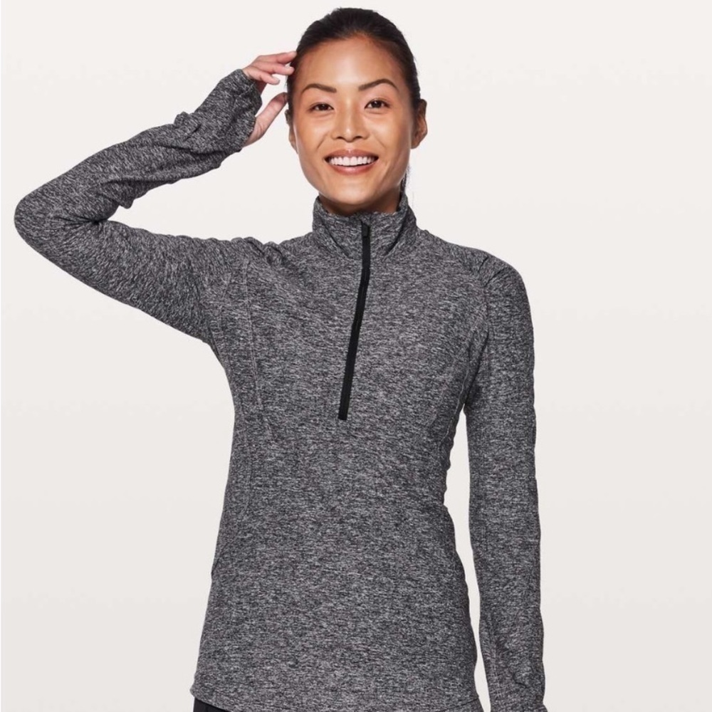 Lululemon Pullover Size 4 Gray Extra Mile Athletic Workout Hiking Gym Outdoor